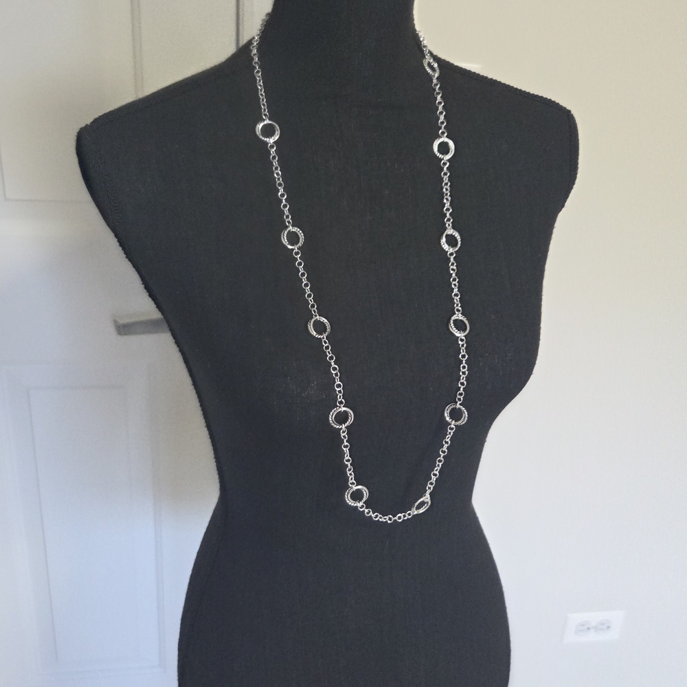Ralph Lauren Silver Circle Link Necklace - Picture 5 of 6